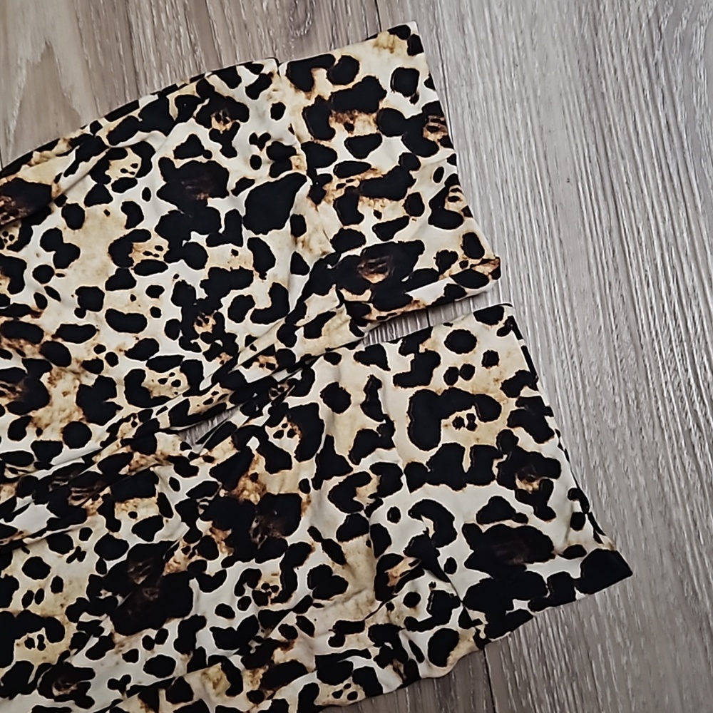 Leopard Print Joggers With Pockets Soft Material Stretchy Drawstring Waist - Picture 9 of 16